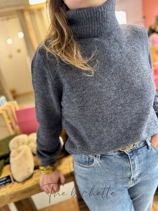 Col roulé Manon • Gris foncé TU
