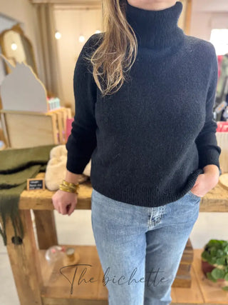 Col roulé Manon • Noir TU