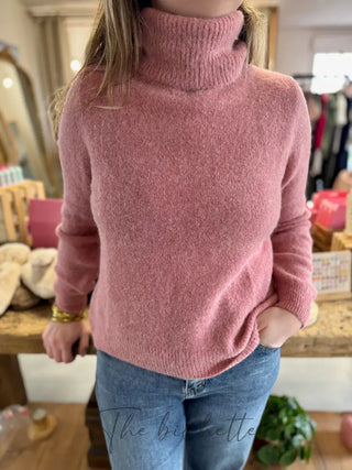 Col roulé Manon • Vieux Rose TU
