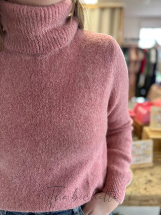 Col roulé Manon • Vieux Rose TU