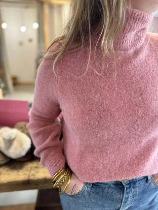 Col roulé Manon • Vieux Rose TU