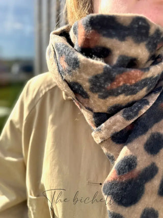 Echarpe léopard • Camel