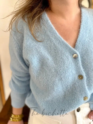 Gilet Jeanne • Bleu ciel TU