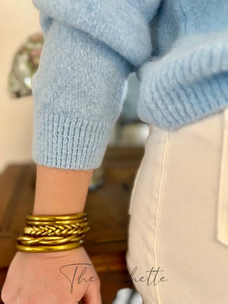 Gilet Jeanne • Bleu ciel TU