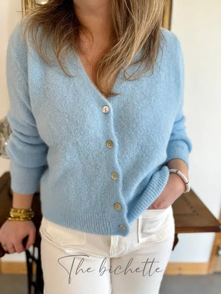 Gilet Jeanne • Bleu ciel TU