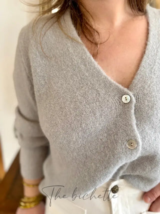 Gilet Jeanne • Gris clair TU