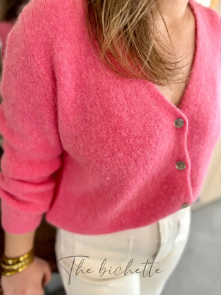 Gilet Jeanne • Rose bonbon TU