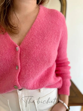 Gilet Jeanne • Rose bonbon TU