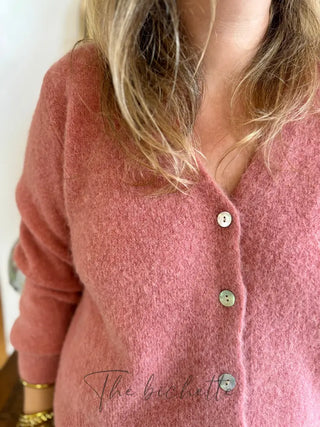 Gilet Jeanne • Vieux rose TU