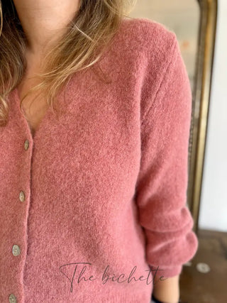 Gilet Jeanne • Vieux rose TU