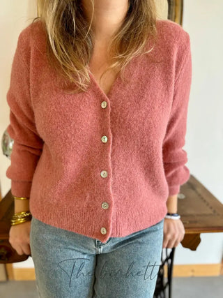 Gilet Jeanne • Vieux rose TU