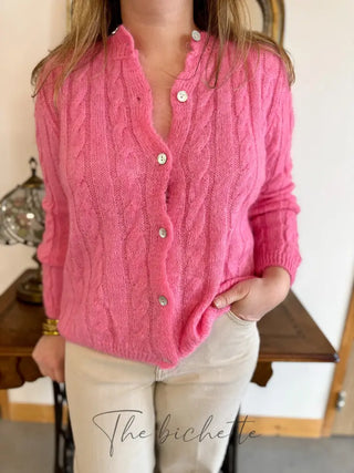 Gilet Léa • Rose Bonbon TU