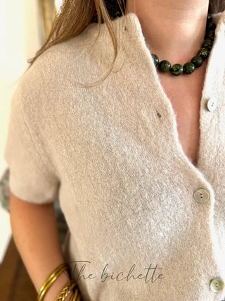 Gilet manches courtes Gabriel • Beige TU