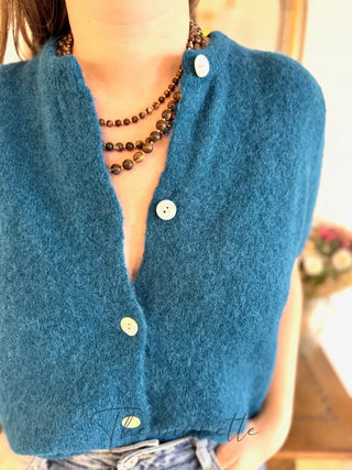 Gilet manches courtes Gabriel • Bleu Canard TU