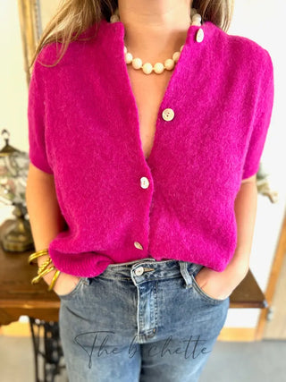 Gilet manches courtes Gabriel • Framboise TU