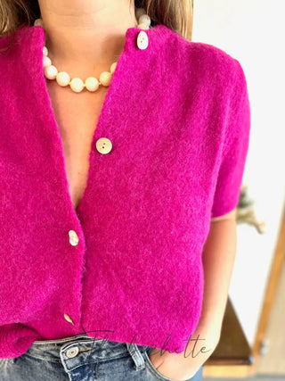 Gilet manches courtes Gabriel • Framboise TU