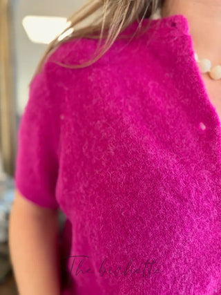 Gilet manches courtes Gabriel • Framboise TU