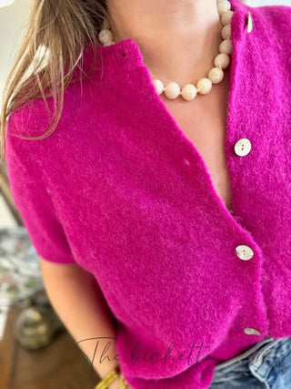 Gilet manches courtes Gabriel • Framboise TU