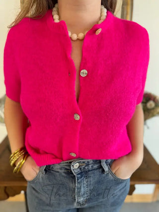 Gilet manches courtes Gabriel • Fuschia TU