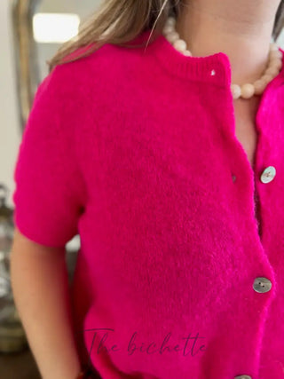 Gilet manches courtes Gabriel • Fuschia TU
