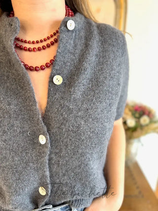 Gilet manches courtes Gabriel • Gris foncé TU