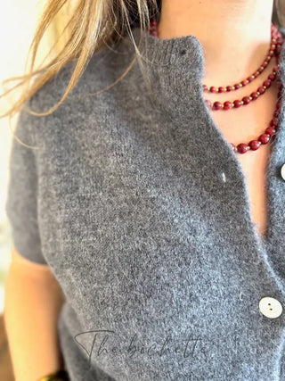 Gilet manches courtes Gabriel • Gris foncé TU