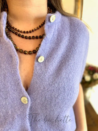 Gilet manches courtes Gabriel • Lilas TU