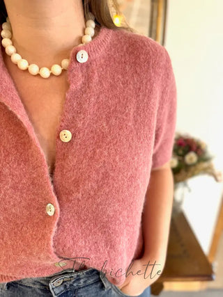 Gilet manches courtes Gabriel • Rose Poudré TU