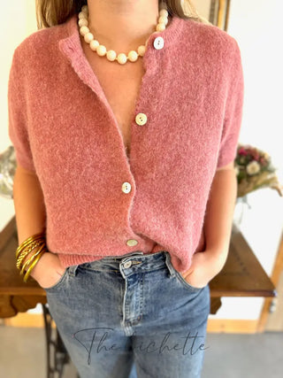 Gilet manches courtes Gabriel • Rose Poudré TU