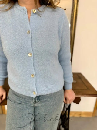 Gilet Mathilde • Bleu ciel TU