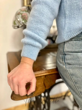 Gilet Mathilde • Bleu ciel TU