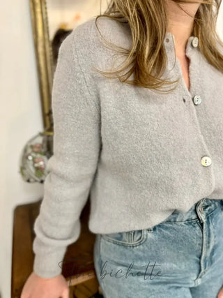 Gilet Mathilde • Gris clair TU