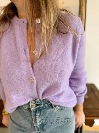 Gilet Mathilde • Lilas TU
