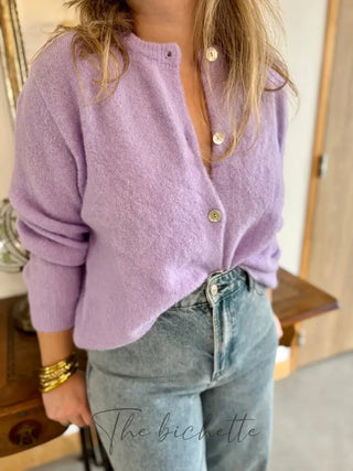 Gilet Mathilde • Lilas TU