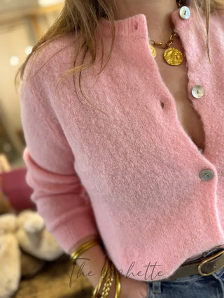 Gilet Mathilde • Rose Bébé TU