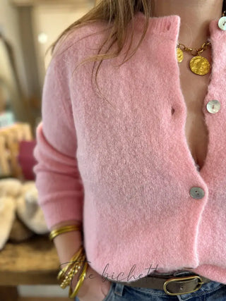 Gilet Mathilde • Rose Bébé TU