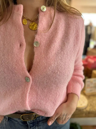 Gilet Mathilde • Rose Bébé TU