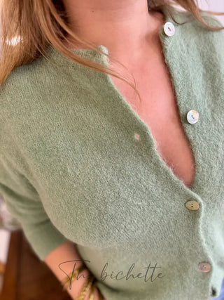 Gilet Mathilde • Vert sauge TU