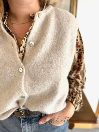 Gilet s/ manche Valentine • Beige TU
