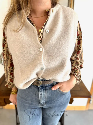 Gilet s/ manche Valentine • Beige TU
