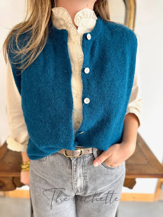 Gilet s/ manche Valentine • Bleu Canard TU