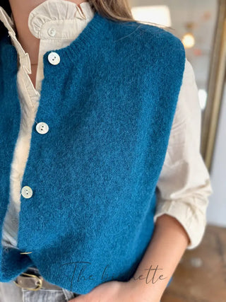 Gilet s/ manche Valentine • Bleu Canard TU