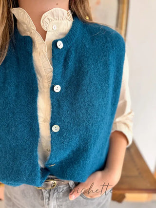 Gilet s/ manche Valentine • Bleu Canard TU