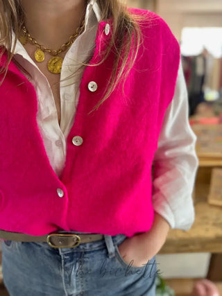 Gilet s/ manche Valentine • Fuschia TU
