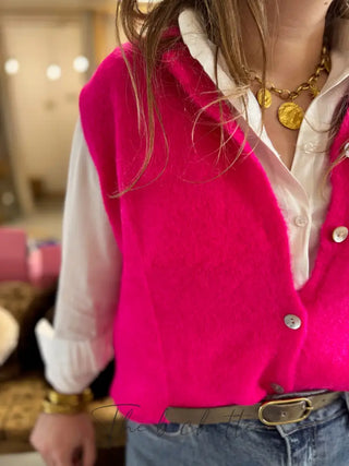 Gilet s/ manche Valentine • Fuschia TU