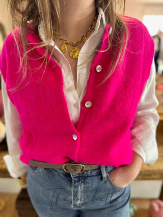 Gilet s/ manche Valentine • Fuschia TU