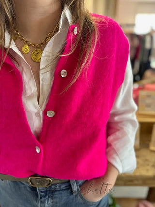 Gilet s/ manche Valentine • Fuschia TU