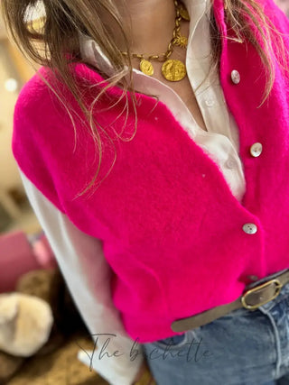 Gilet s/ manche Valentine • Fuschia TU