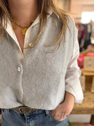 Gilet s/ manche Valentine • Gris Clair TU