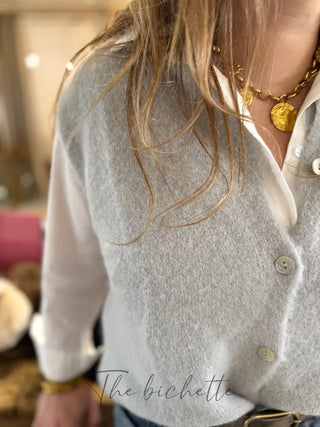 Gilet s/ manche Valentine • Gris Clair TU